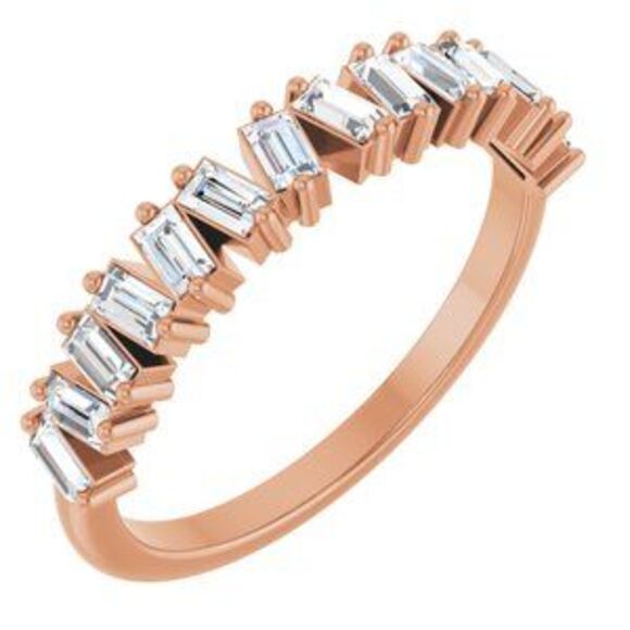 14K Rose Gold 0.5 CTW Natural Diamond Anniversary Band